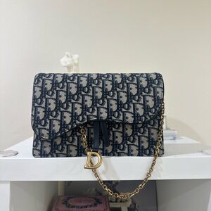 Long Saddle Wallet with Chain